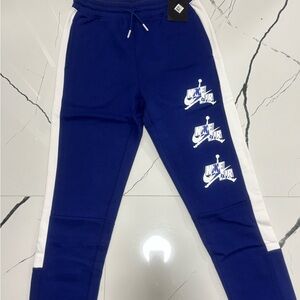 Nike Kids Royal Blue Joggers with White Accents